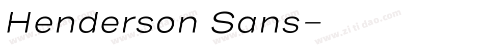 Henderson Sans字体转换